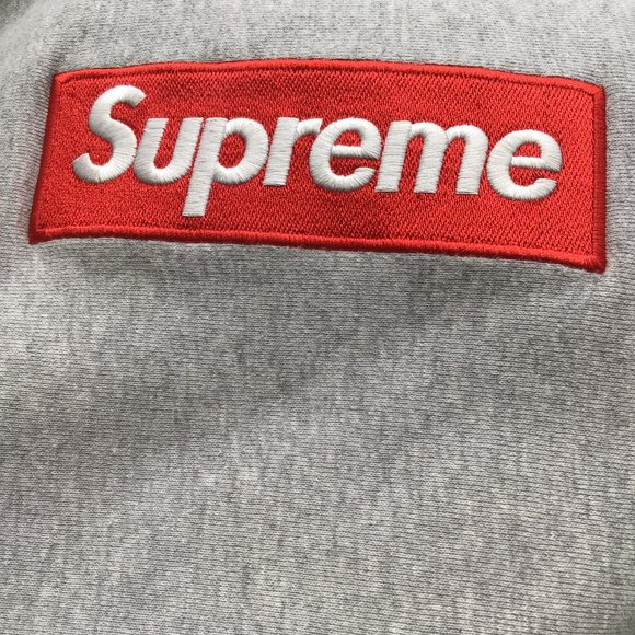 SUPREME GREY CLASSIC HOODED COTTON SWEATSHIRT - Picture 5 of 5